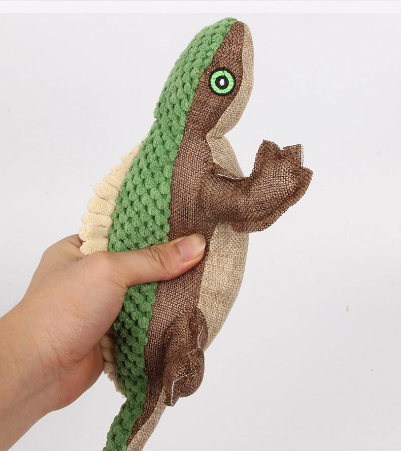 Hot Sale Plush Green Lizard Training Resistance to Bite