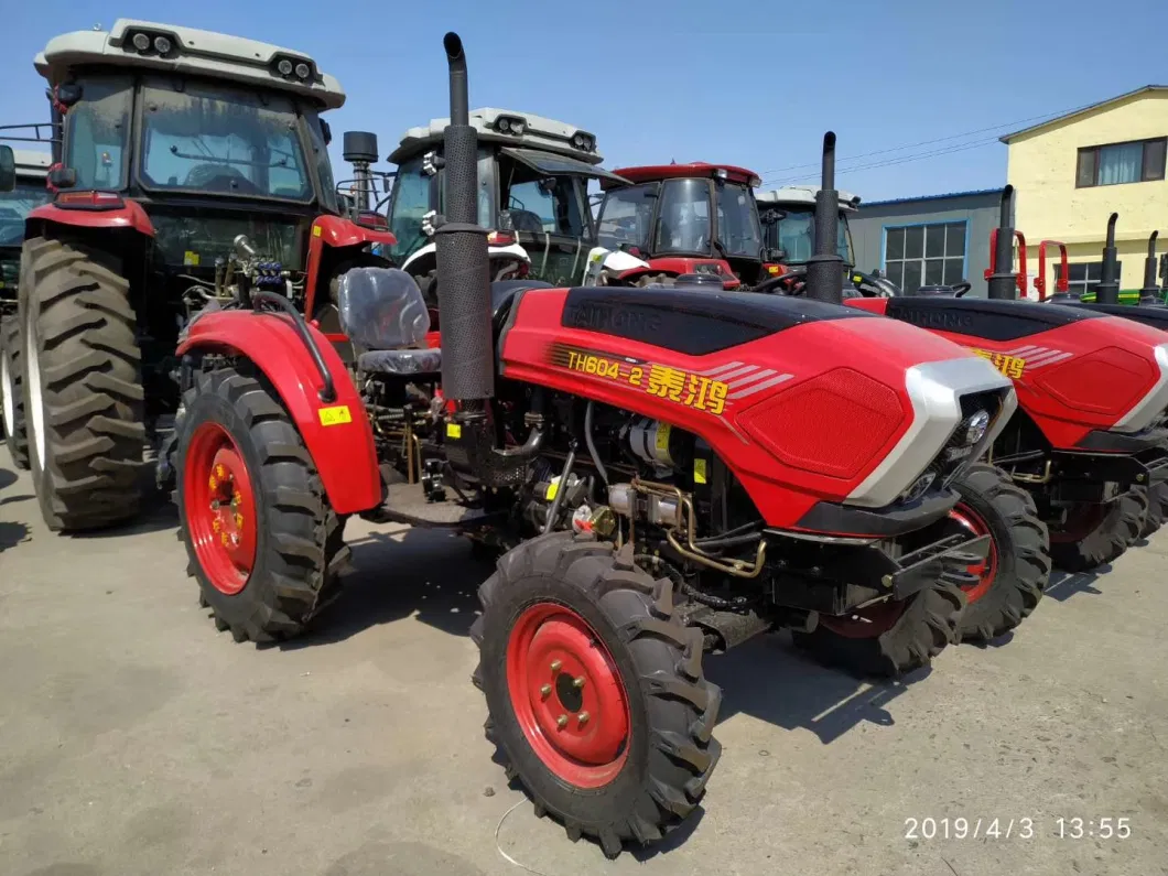 Agricultural Machine 4X4 Wheel 60HP Compact Mini Tractor Garden Farm Tractor with Accessories