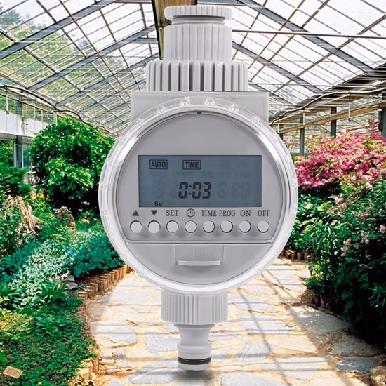 Regolatore di irrigazione automatico a risparmio idrico LCD timer di irrigazione digitale per giardino domestico programmabile timer solare rubinetto per tubo Esg17741